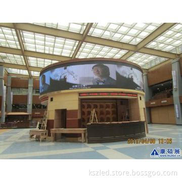 P7.62 indoor full color led display with Cylinder type